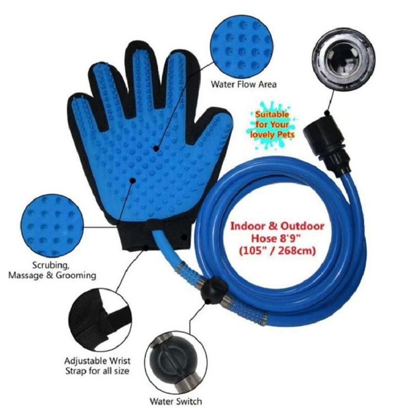 Pet Grooming Sprayer and Massager Glove