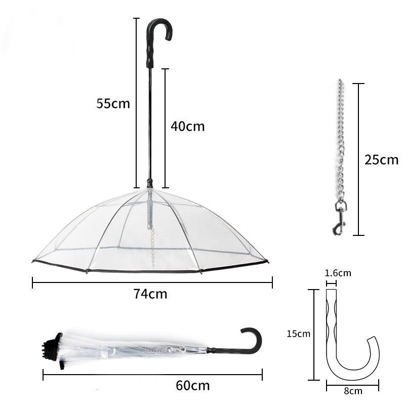 Transparent Umbrella for Pets